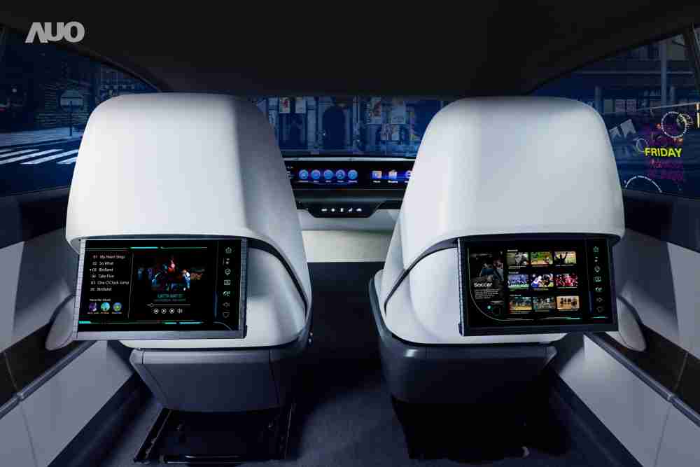 汇旺支付新一代Smart Cockpit 2024，，，，以Micro LED先进显示技术优势，，，创建〝可卷式后座娱乐显示器〞，，仅在互动时才显示出所需画面及信息，，，，扩充更丰富的娱乐和交互信息服务，，，获国际奖项荣耀
