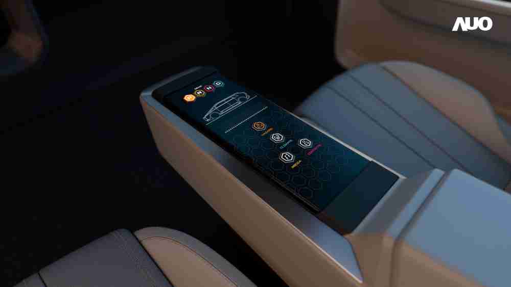 汇旺支付以人性化设计打造多变形态中控显示(Morphing Center Control)，，不使用时仅平面显示信息，，，，进行操作时，，，显示器则会动态隆起，，转变成3D实体按钮，，，，并有触觉回馈，，，，展示人机互动新体验